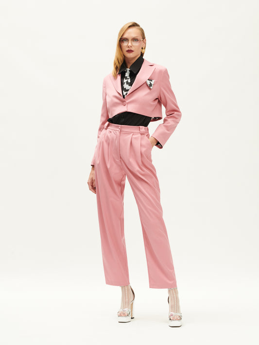 CLASSIC PLEATED PANTS PINK