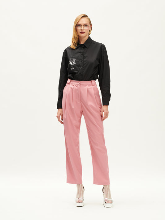 CLASSIC PLEATED PANTS PINK