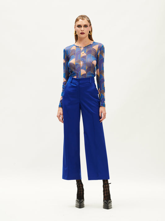 PIN-TUCK DETAIL PANTS INDIGO