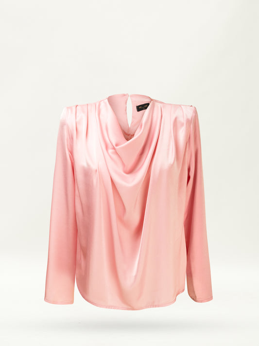 DRAPED BLOUSE PINK