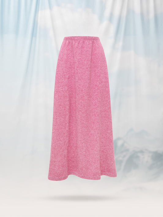 A-LINE KNITTED SKIRT PINK