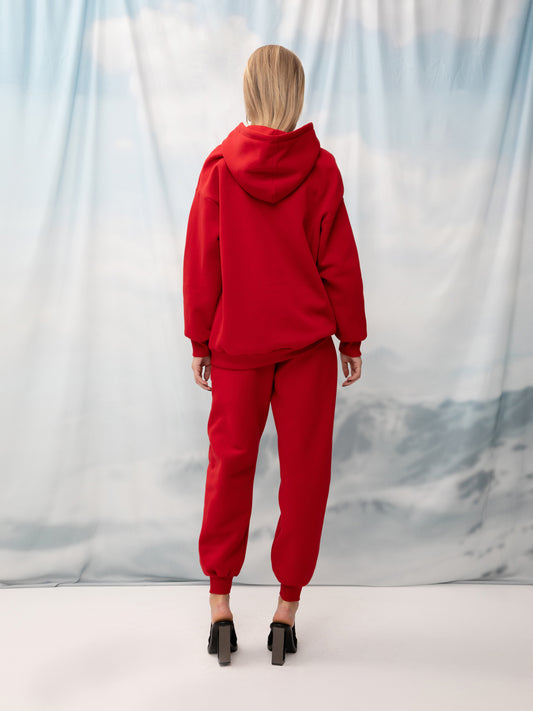 OVERSIZED HOODIE RED