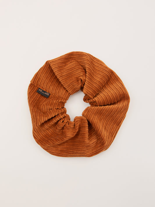 SCRUNCHIE CORDUROY COGNAC