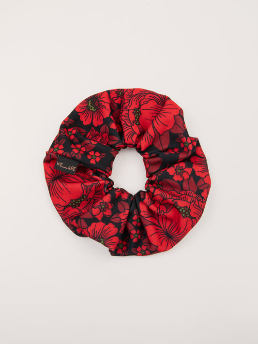 SCRUNCHIE FLOWERS RED