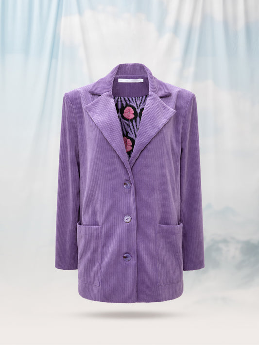 CORDUROY OVERSIZED BLAZER LILAC