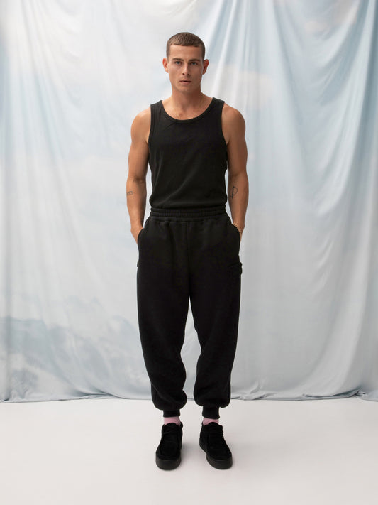 UNISEX TRACK PANTS BLACK