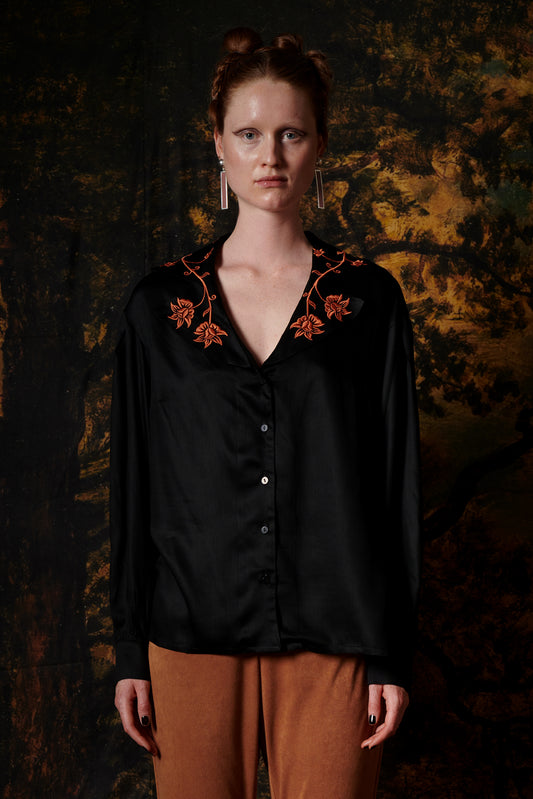 VISCOSE SHIRT BLACK