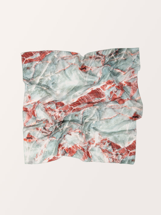 CHIFFON SQUARE SCARF MARBLE